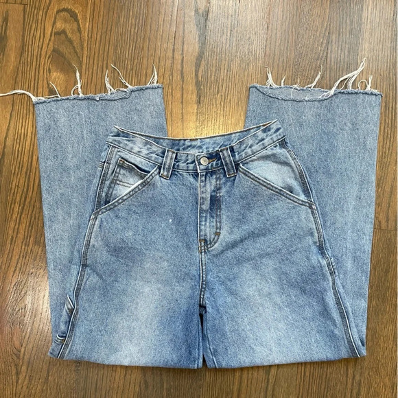 John Galt / Brandy Melville carpenter jeans Light Blue Straight Leg Jeans - Picture 6 of 11